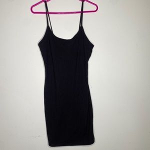 ❤️‍🔥 Forever 21 Black Ribbed Mid Dress Sz M